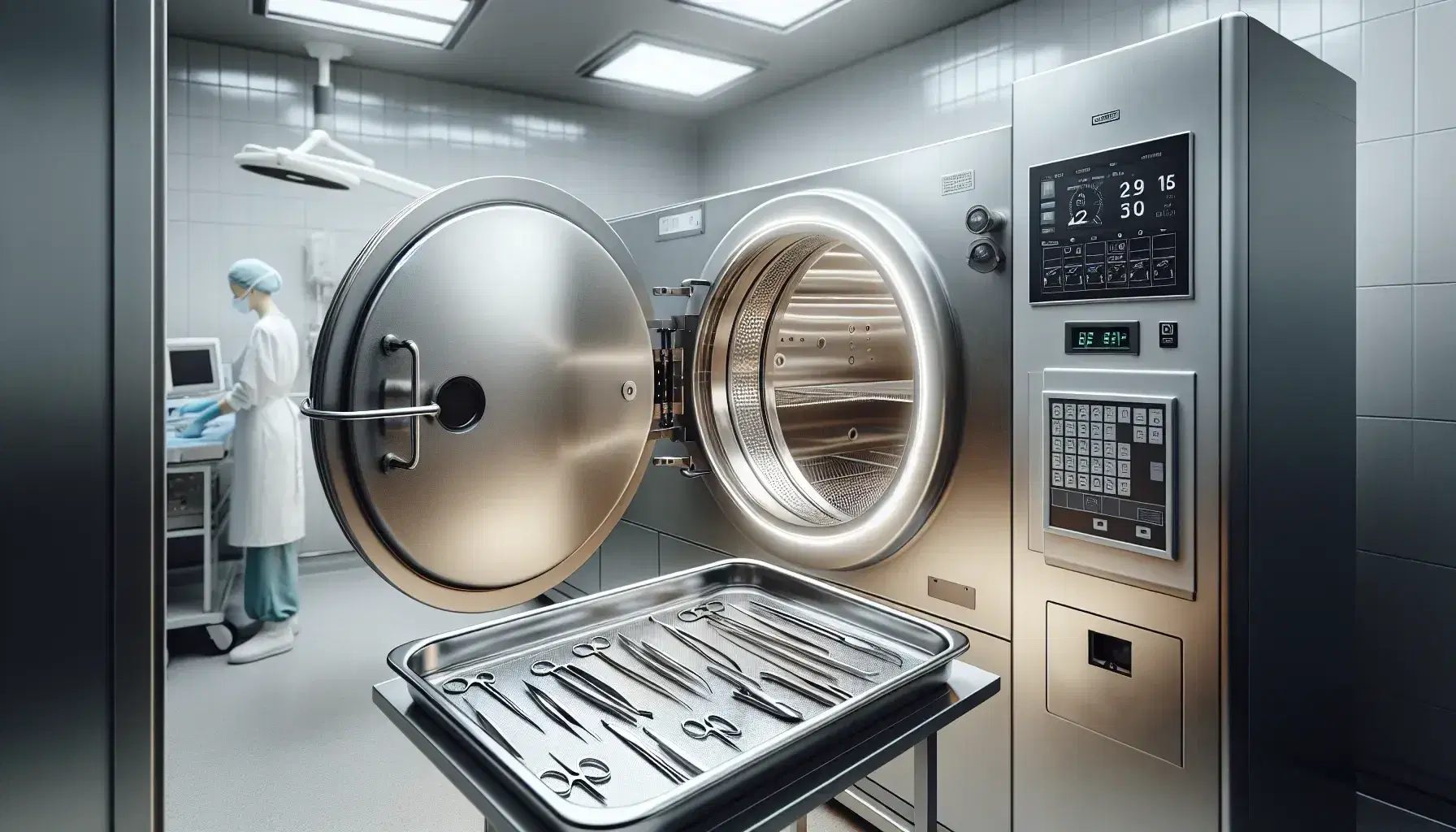 Imagen de una cámara de esterilización con óxido de etileno, utilizada en hospitales y centros médicos para garantizar la descontaminación efectiva de equipos sensibles al calor y la humedad. Su tecnología avanzada permite una esterilización profunda sin comprometer la integridad de los materiales.